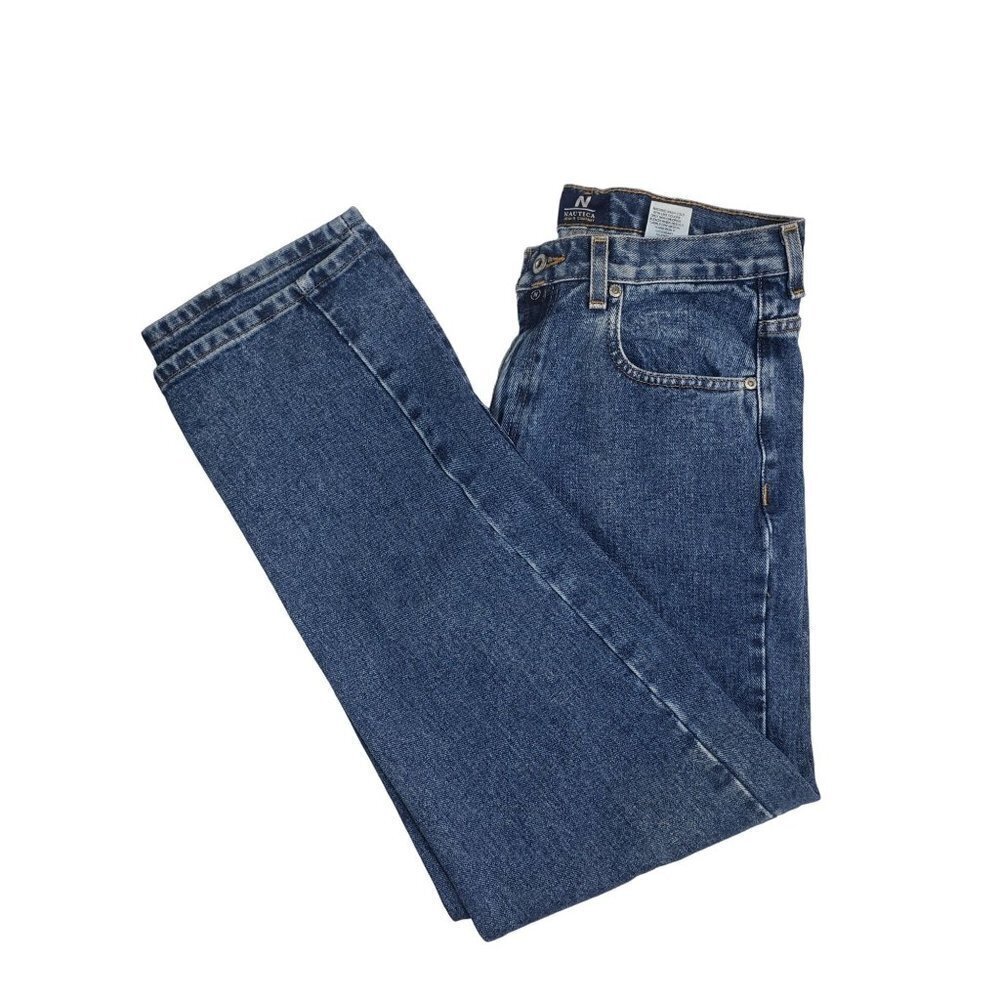 Nautica straight leg cotton blue jeans, size  31x32‎